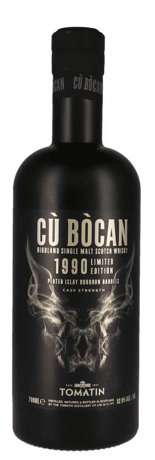 Tomatin Cù Bòcan 1990 Vintage Highland Single Malt Whisky Tomatin Distillery 1990